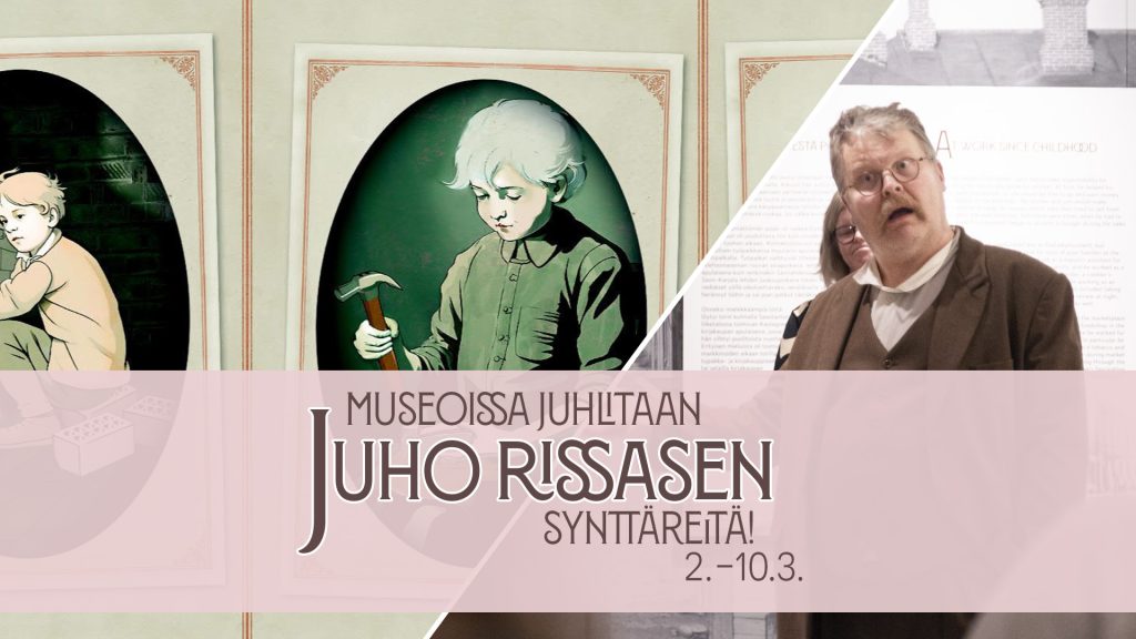 Synttärijuhlinnan juliste.